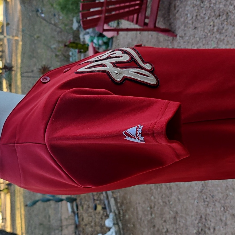Vintage Majestic Brick Red ASTROS Embroidered Baseball Jersey Size M - Picture 7 of 14